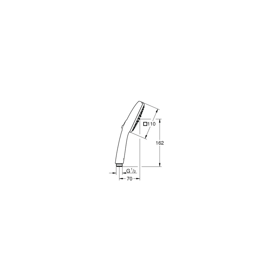 GROHE 1053162431 - Ročna prha VITALIO COMFORT 110 600 mm črna