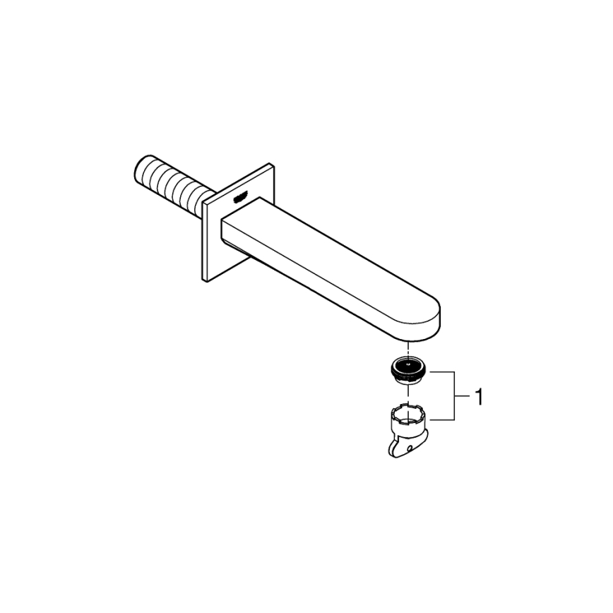 GROHE 13404003 - Odtok za kad PLUS 168 mm poliran krom
