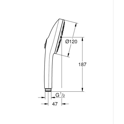 GROHE 134863DL00 - Ročna prha VITALIO JOY+ 120 mm, brušena bakrena