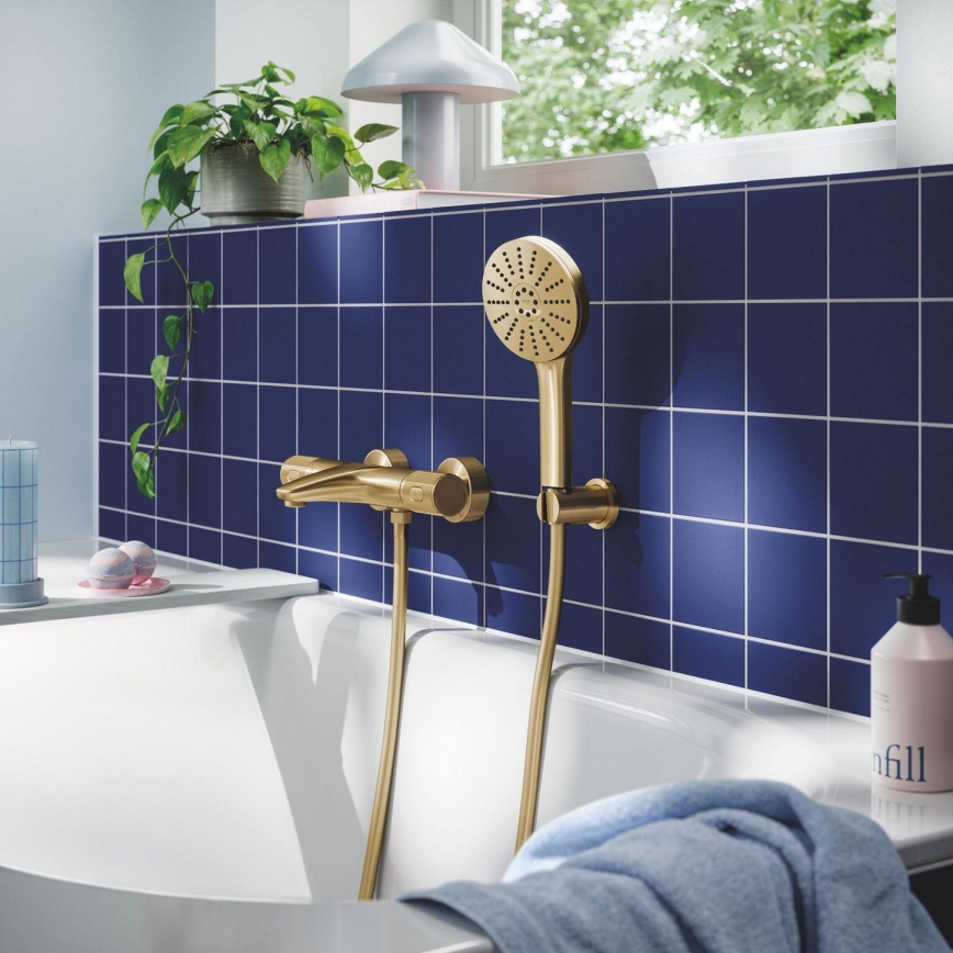 GROHE 134864GN00 - Ročni tuš VITALIO JOY+ 120 mm, brušeno zlato