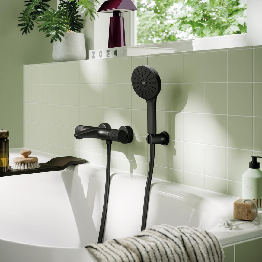 GROHE 1348652430 - Pršna garnitura VITALIO JOY+ 120 mm črna