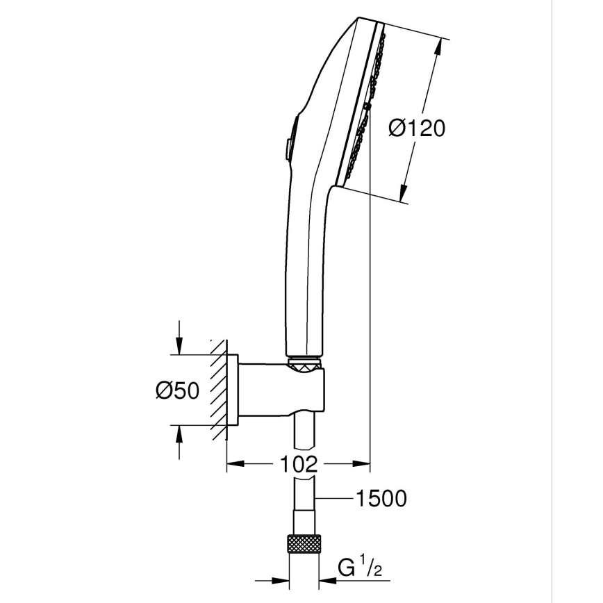 GROHE 134865GN00 - Set za tuširanje VITALIO JOY+ 120 mm, zlata