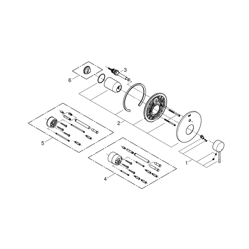 GROHE 19285001 - Kadna armatura za podometno vgradnjo ESSENCE, sijajni krom