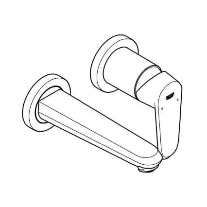 GROHE 19573002 - Umivalniška 2-odprtinska baterija EURODISC COSMOPOLITAN 11x17 cm krom
