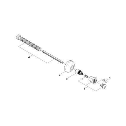 GROHE 19806001 - Pokrov za vgradni ventil COSTA L 20-200 mm sijajni krom