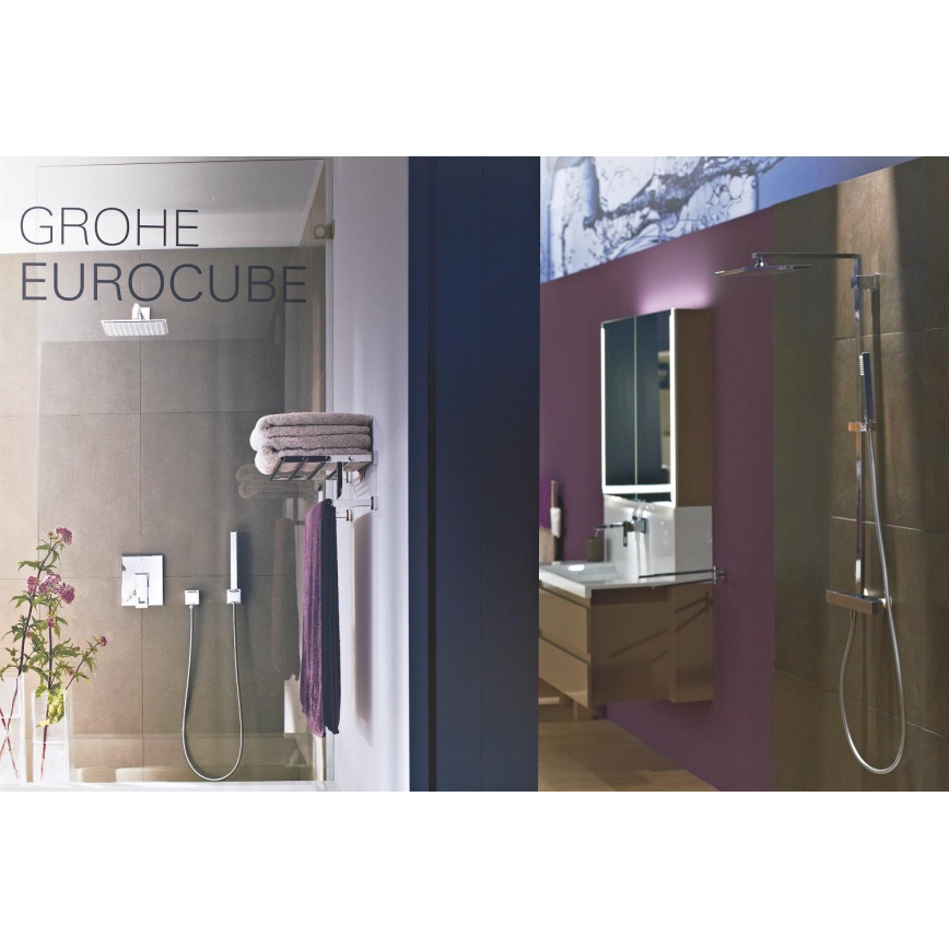 GROHE 19895000 - Umivalniška armatura za dve izvrtini EUROCUBE 171 mm sijajni krom