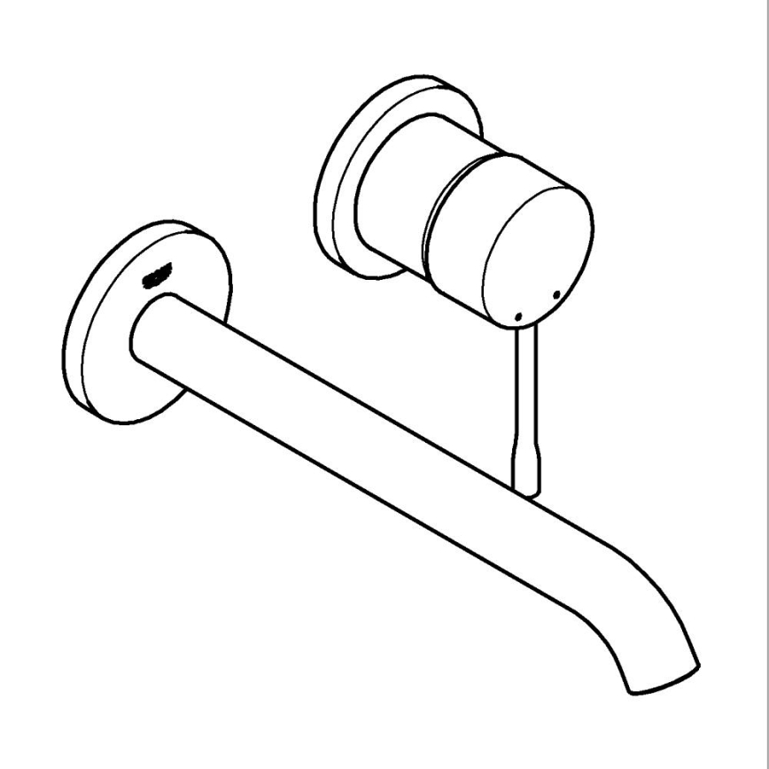 GROHE 19967AL1 - Umivalniška armatura ESSENCE 230 mm, grafit, za montažo z dvema odprtinama