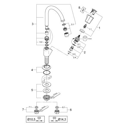GROHE 20393001 - Stojni ventil COSTA L DN 15, sijajni krom