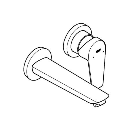 GROHE 20474001 - Pipa za umivalnik za podometno vgradnjo 177 mm sijajni krom