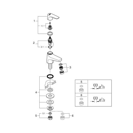 GROHE 20577000 - Stoječi ventil START FLOW DN 15, sijajni krom