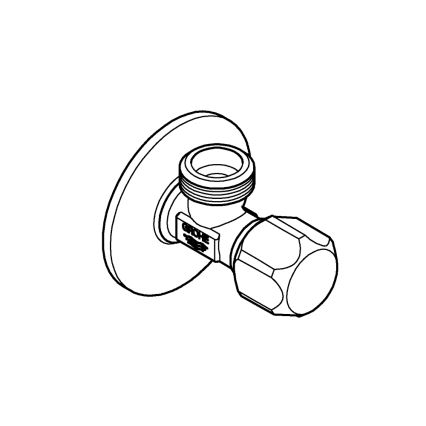 GROHE 22025000 - Kotni ventil UNIVERSAL DN 15, sijajni krom