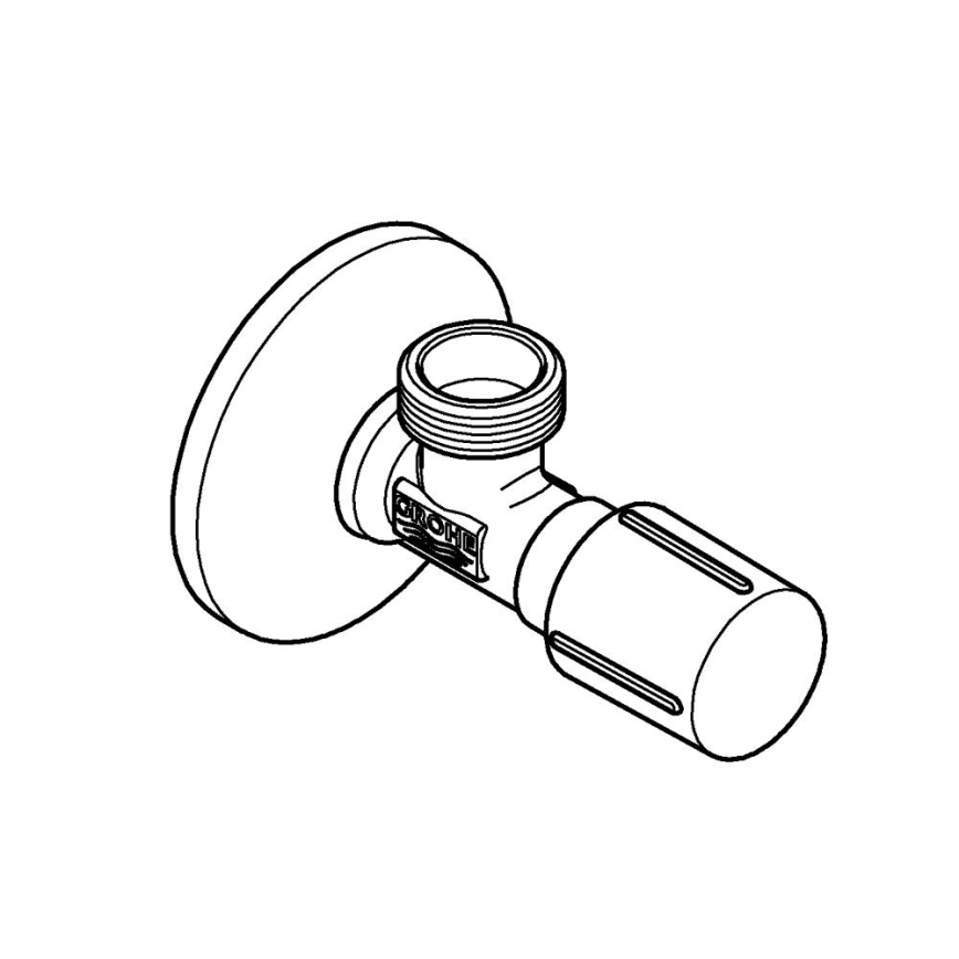 GROHE 22043000 - Kotni ventil UNIVERSAL DN 15, poliran krom