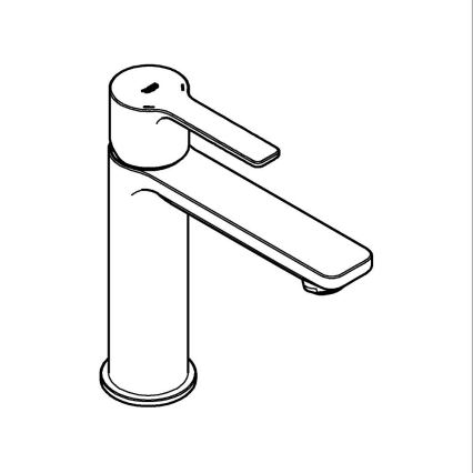 GROHE 23106AL1 - Umivalniška armatura LINEARE, velikost S, grafit