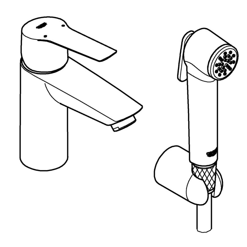 GROHE 231232433 - Armatūra za umivalnik START, DN 15, velikost S, črna