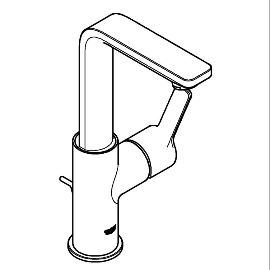 GROHE 23296001 - Mešalna baterija LINEARE za umivalnik, velikost L, sijajni krom