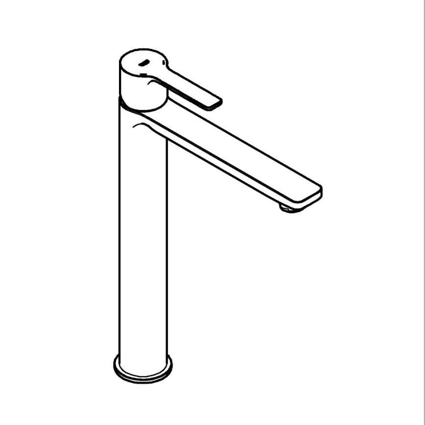 GROHE 23405AL1 - Pipa za umivalnik LINEARE velikost XL grafitna