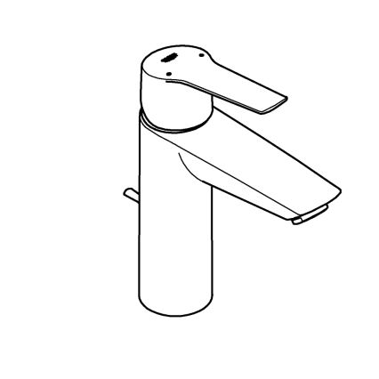 GROHE 234552432 - Pipa za umivalnik START 192 mm črna