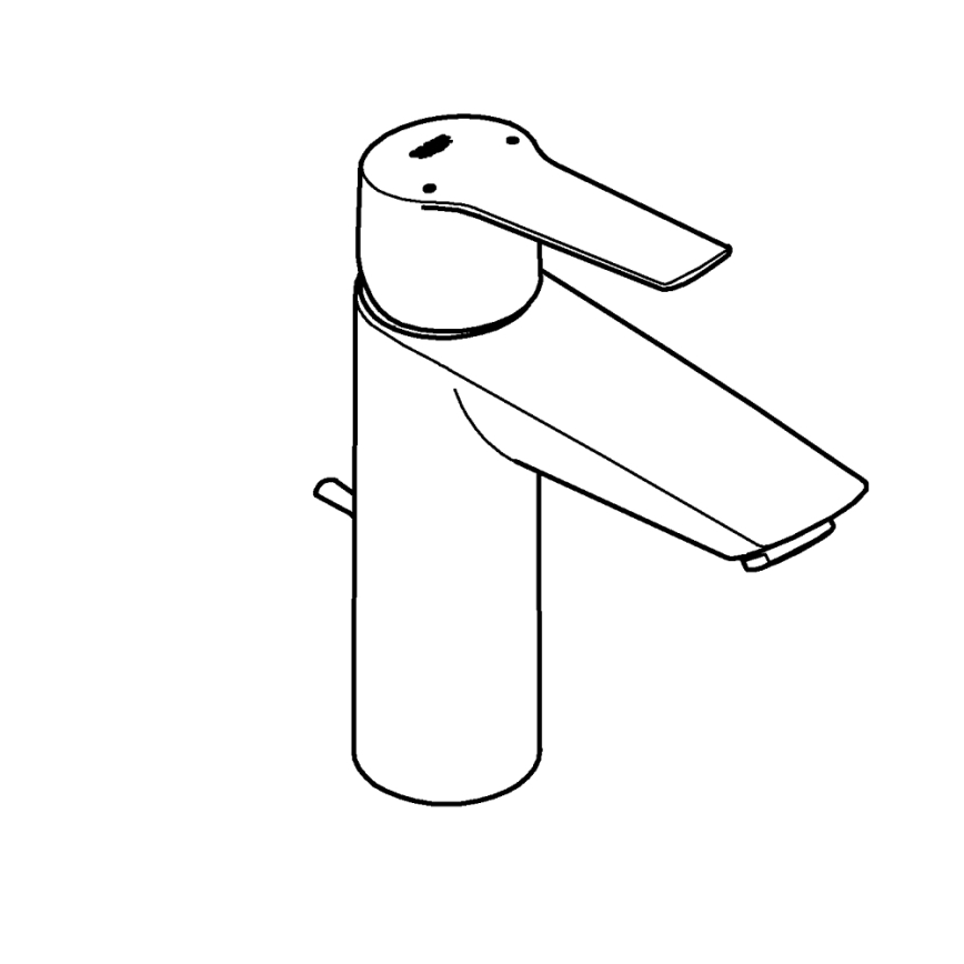 GROHE 234552432 - Pipa za umivalnik START 192 mm črna