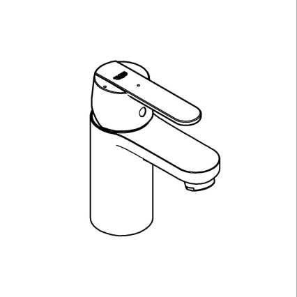 GROHE 23586000 - Pipa za umivalnik GET velikost S sijajni krom