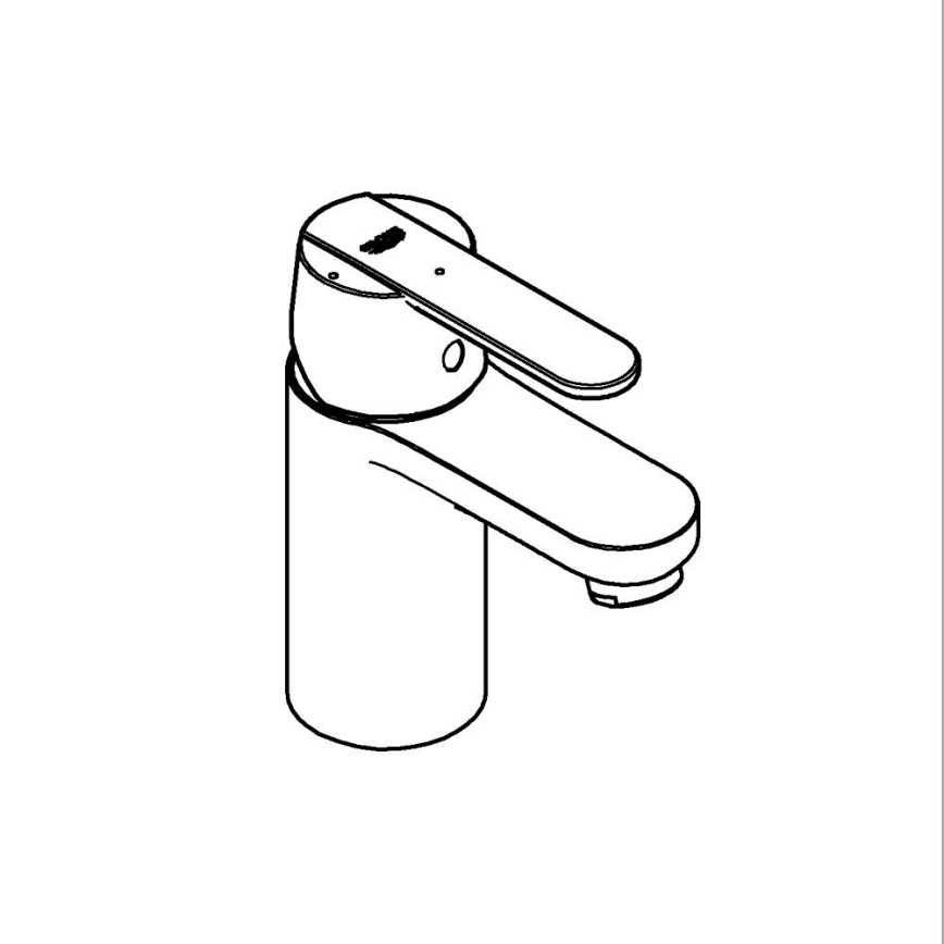 GROHE 23586000 - Pipa za umivalnik GET velikost S sijajni krom