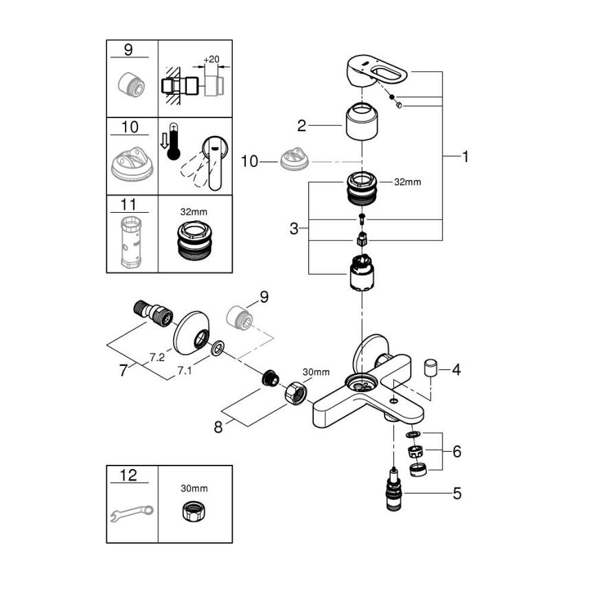GROHE 23603000 - Kadna armatura BAULOOP DN 15 sijajni krom
