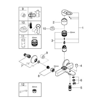 GROHE 23603000 - Kopalna baterija BAULOOP DN 15 sijajni krom