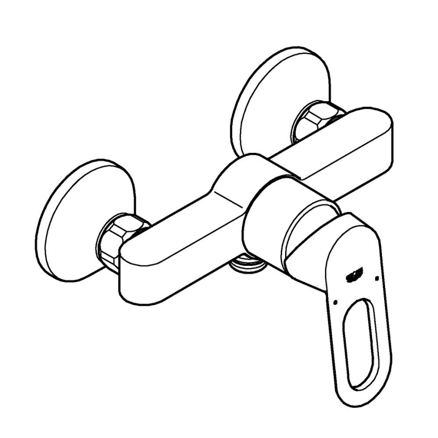 GROHE 23634000 - Tušna baterija BAULOOP DN 15, sijajni krom