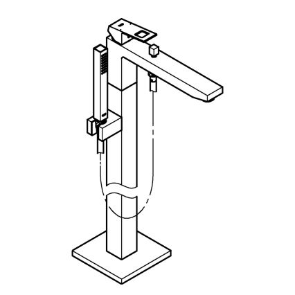 GROHE 23672001 - Kopalna baterija EUROCUBE 298 mm, sijajni krom