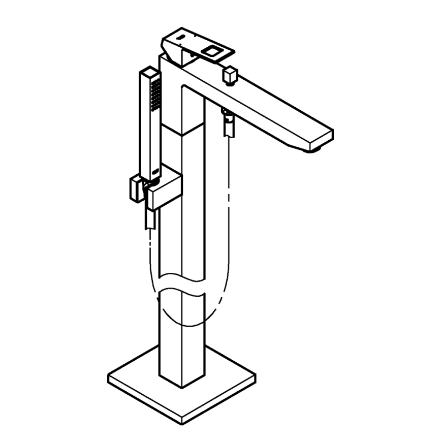 GROHE 23672001 - Kopalna baterija EUROCUBE 298 mm, sijajni krom