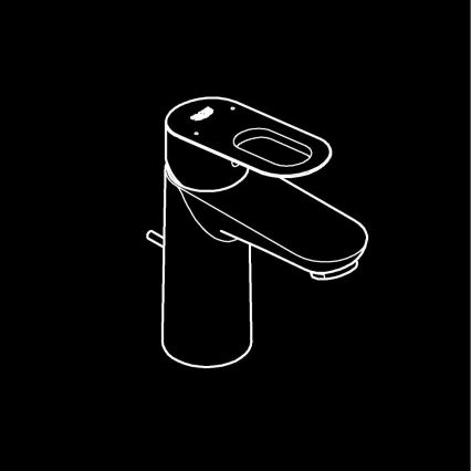 GROHE 23803000 - Pipa za umivalnik EUROSMART v sijajnem kromu