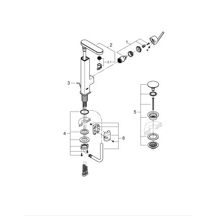 GROHE 23844003 - Mešalna armatura za umivalnik PLUS, velikost L, poliran krom