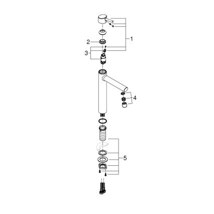 GROHE 23920001 - Mešalnik za umivalnik CONCETTO, velikost XL, sijajni krom
