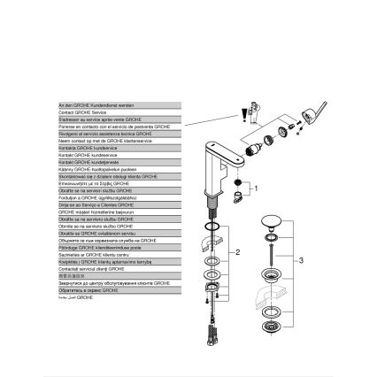 GROHE 23958003 - pipa PLUS, velikost M, krom v visokem sijaju