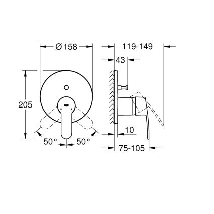 GROHE 24052002 - Armatura EUROSTYLE COSMOPOLITAN v sijajnem kromu