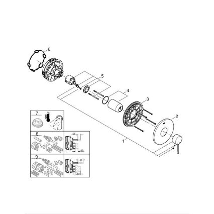 GROHE 24057001 - Tuš mešalnik ESSENCE poliran krom