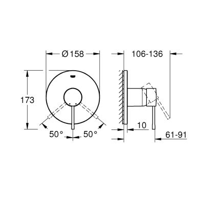 GROHE 24057GN1 - Tuš mešalnik ESSENCE, brušeno zlato