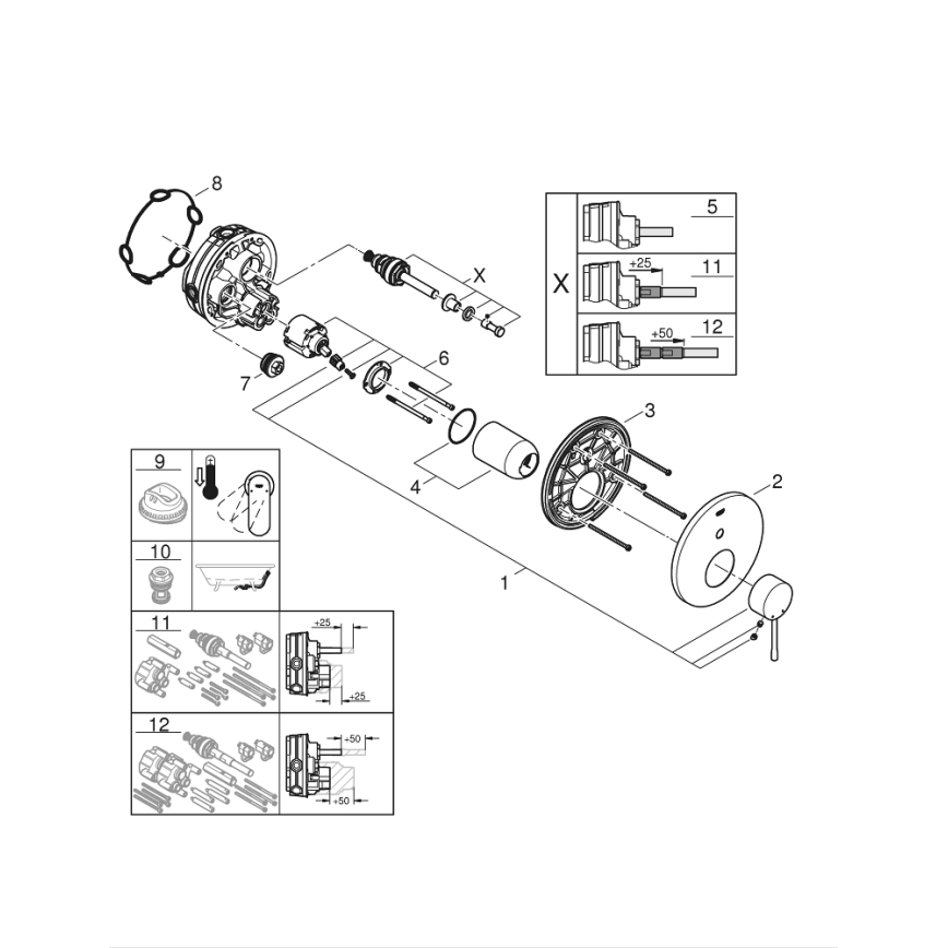 GROHE 24058001 - Armatura ESSENCE, sijajni krom
