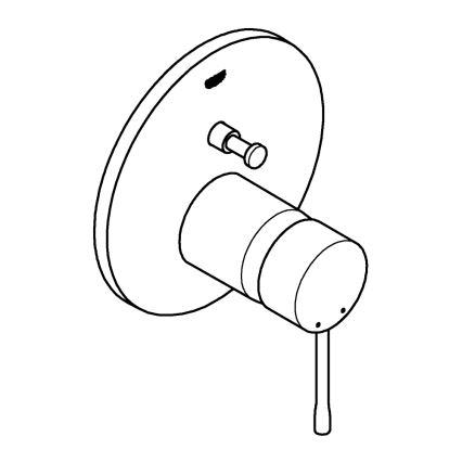 GROHE 24058DC1 - Tuš mešalnik za podometno vgradnjo ESSENCE, nerjavno jeklo