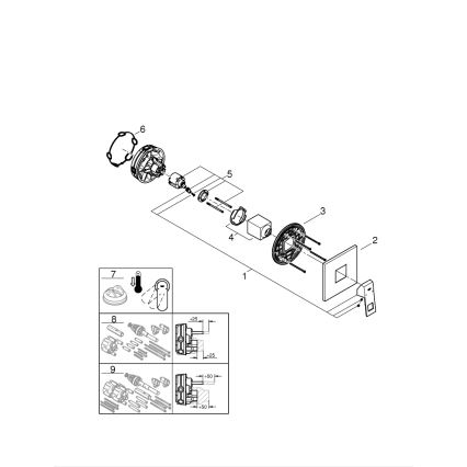 GROHE 24061000 - Tuš mešalnik EUROCUBE v sijajnem kromu