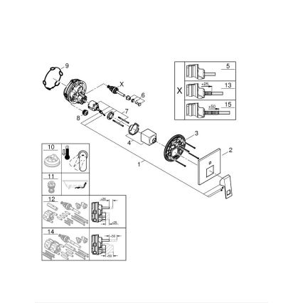 GROHE 24062000 - pipa EUROCUBE, sijajni krom