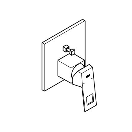 GROHE 24062000 - pipa EUROCUBE, sijajni krom