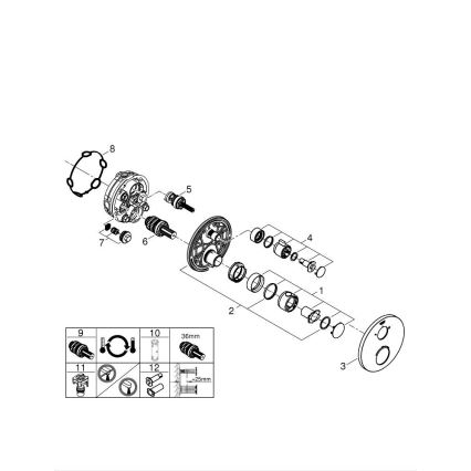 GROHE 24076000 - Termostatska tuš armatura GROHTHERM, sijajni krom