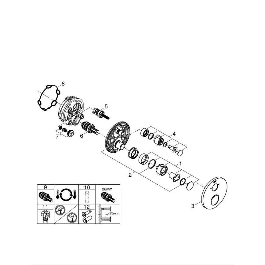 GROHE 24076000 - Termostatska tuš armatura GROHTHERM, sijajni krom