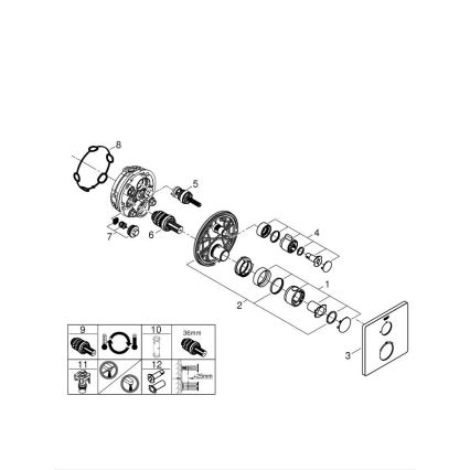 GROHE 24078000 - Termostatska pršna baterija GROHTHERM sijajni krom