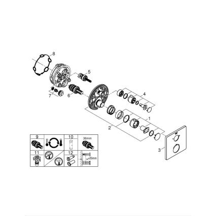 GROHE 24079000 - Termostatski tuš mešalnik GROHTHERM sijajni krom