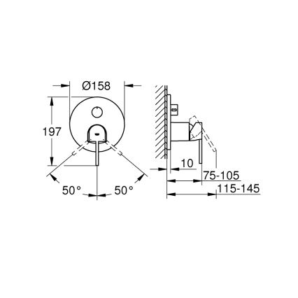 GROHE 24093003 - Baterija PLUS, krom visokega sijaja