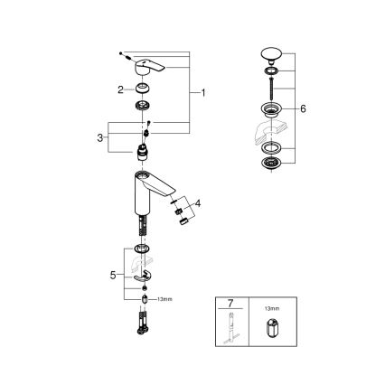 GROHE 24204002 - Mešalna armatura za umivalnik START, velikost M, sijajni krom