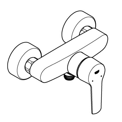 GROHE 24208002 - Stenska tuš baterija START DN 15, sijajni krom