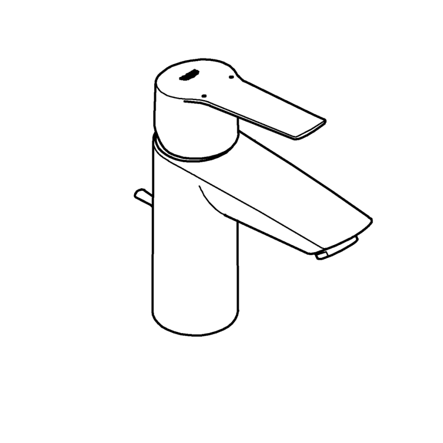 GROHE 24209002 - Pipa za umivalnik START DN 15 sijajni krom