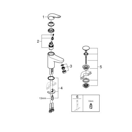 GROHE 24323001 - Umivalni mešalnik SWIFT DN 15 sijajni krom